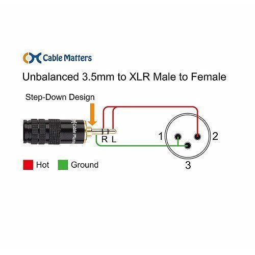 3.5mm Male To XLR Male Audio Link Cable, XLR To Phone Cable
