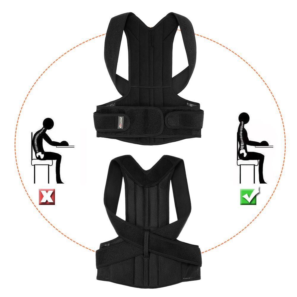 Lixada Back Posture Corrector Brace Clavicle Shoulder Corrector Strap Adjustable Splint Shoulder Upper Lower Back Relief Support Brace Strap