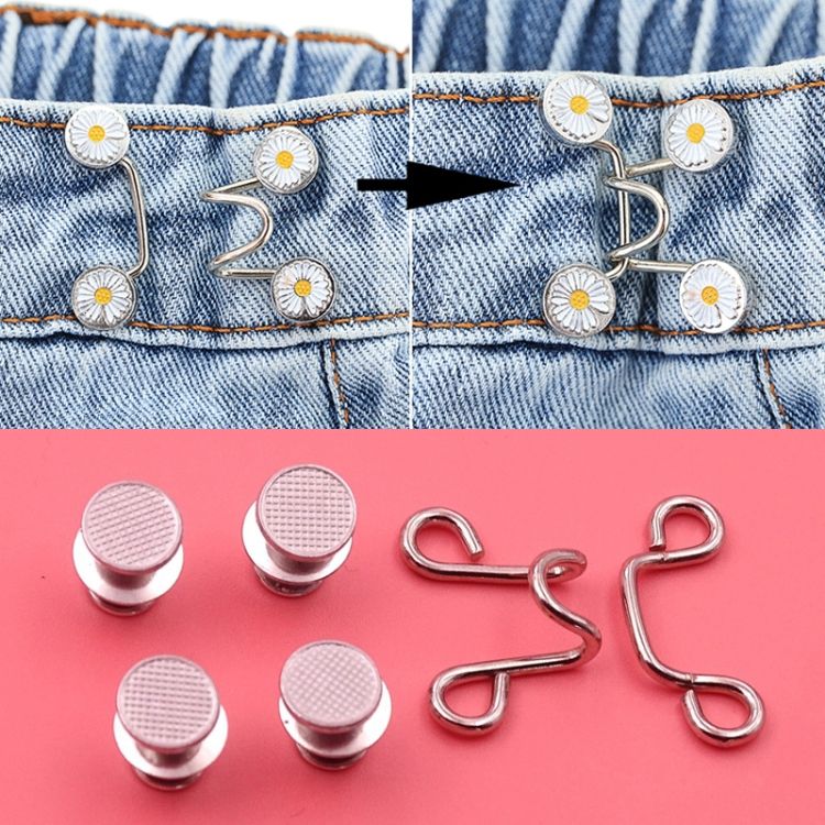 5 PCS 6 In 1 Button, Colour: 32mm (Silver)