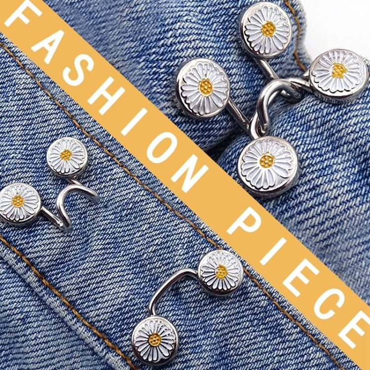 5 PCS 6 In 1 Button, Colour: 32mm (Silver)