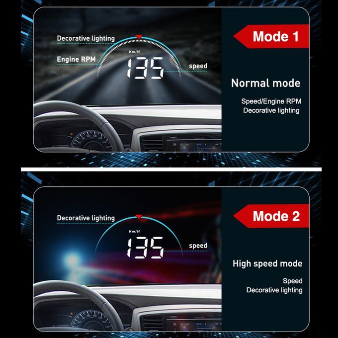 Car-Styling M8 Auto Hud Head Up Display Overspeed Warning Projector KM
