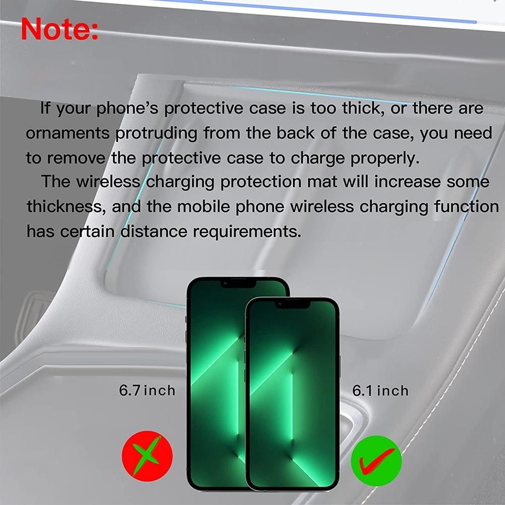 For Tesla Model Y Model 3 Car Wireless Charging Pad