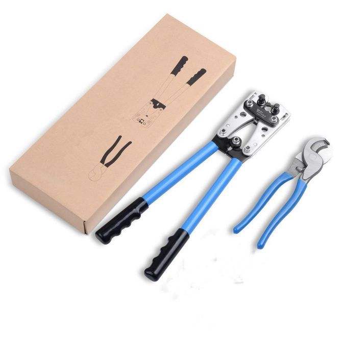 2Pcs Heavy Duty Crimper Crimping Tool Cable  For Wire Lugs AWG 0