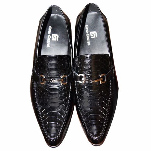 Men's Patterned Shoe - Black