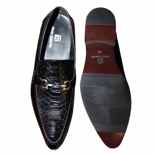 Men's Patterned Shoe - Black
