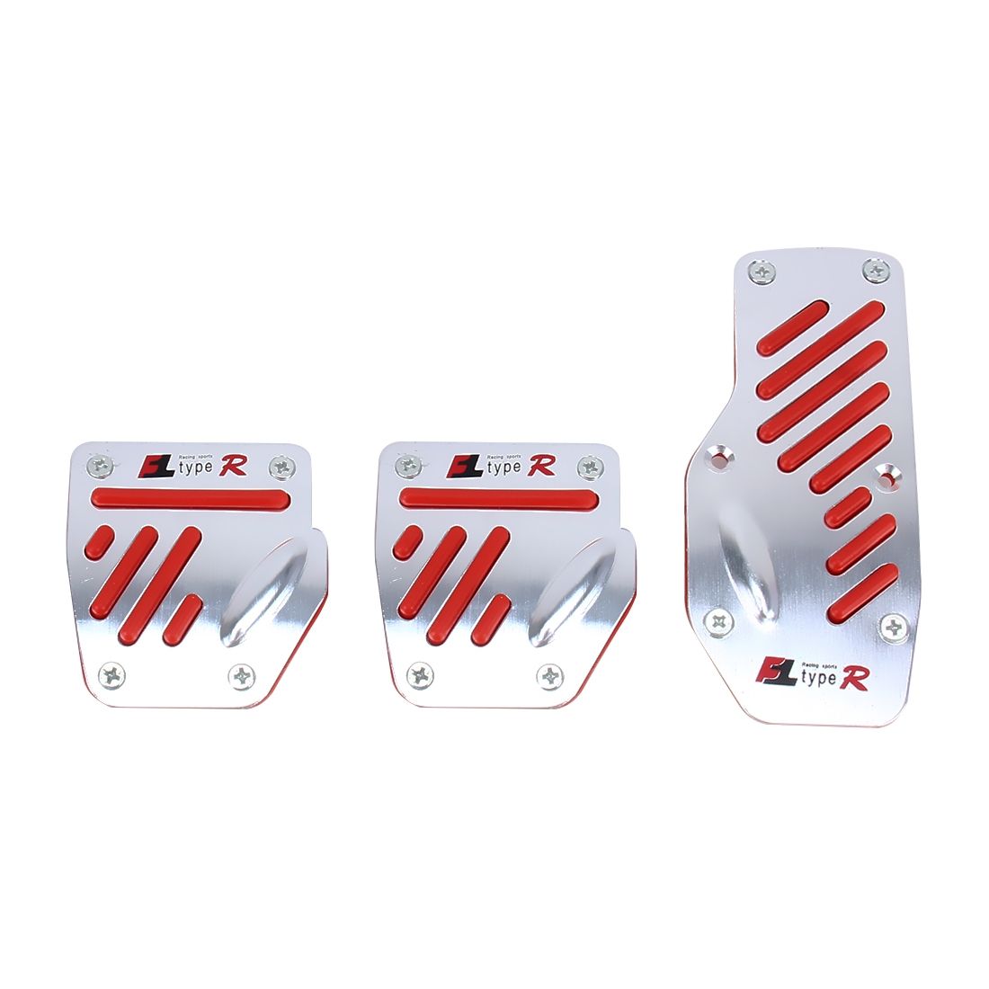 CS-321 3 In 1 Non-Slip Manual Car Truck Pedals Foot Brake Pad Cover Set (Red)