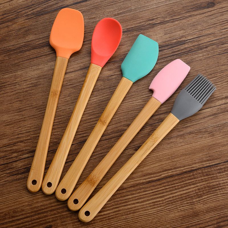 5Pcs/Set Small Silicone Spatula Brush Home-Multicolor