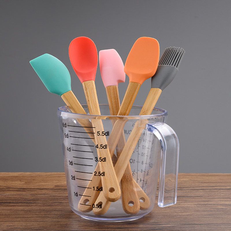 5Pcs/Set Small Silicone Spatula Brush Home-Multicolor