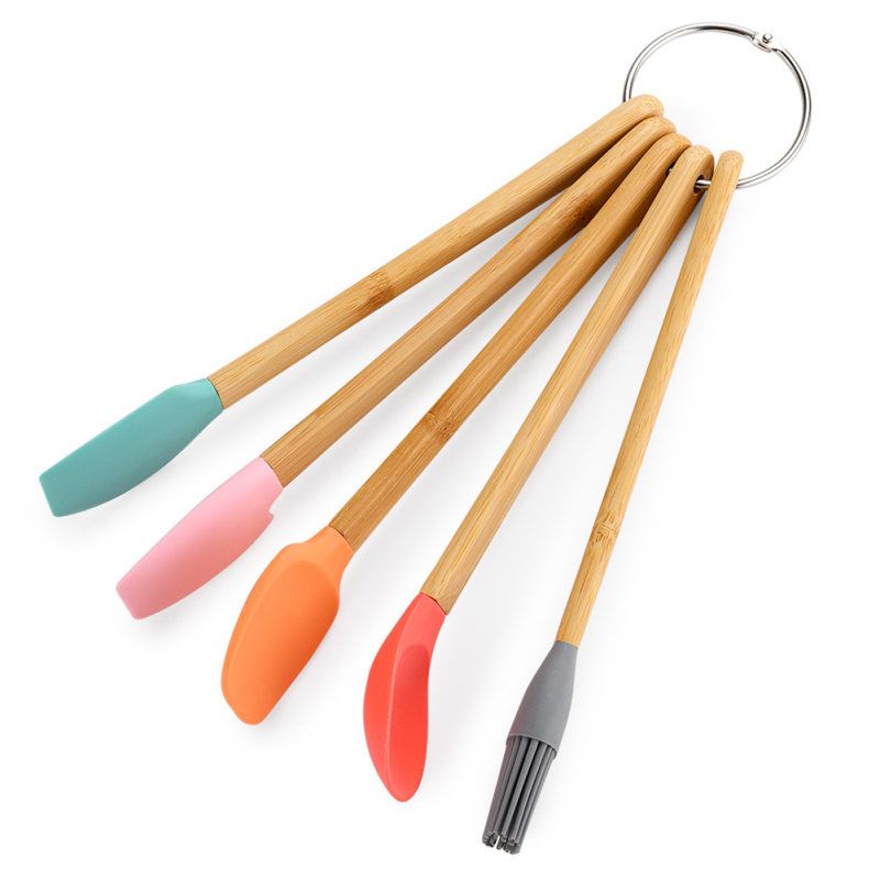 5Pcs/Set Small Silicone Spatula Brush Home-Multicolor