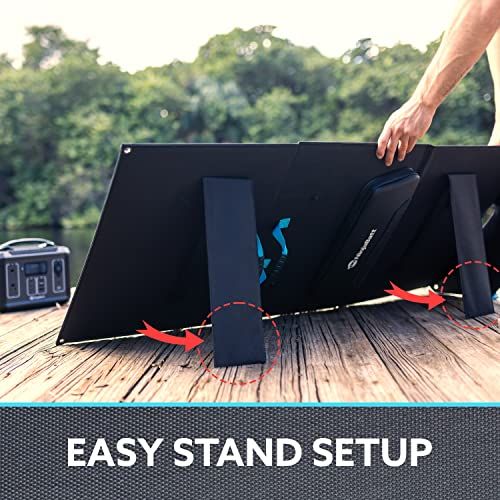 NinjaBatt 120W Foldable Portable Solar Panel For Power Stati