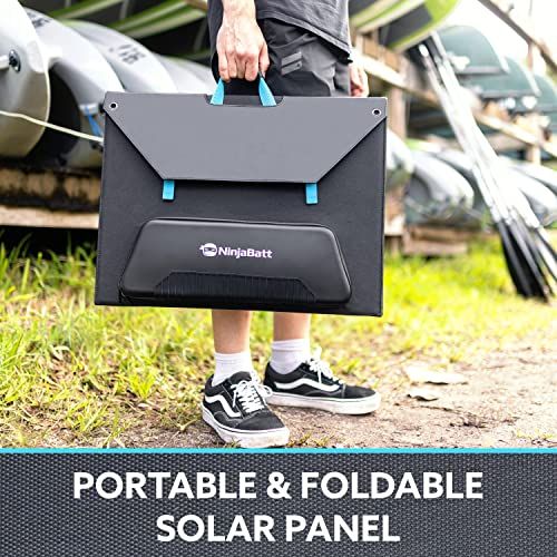 NinjaBatt 120W Foldable Portable Solar Panel For Power Stati