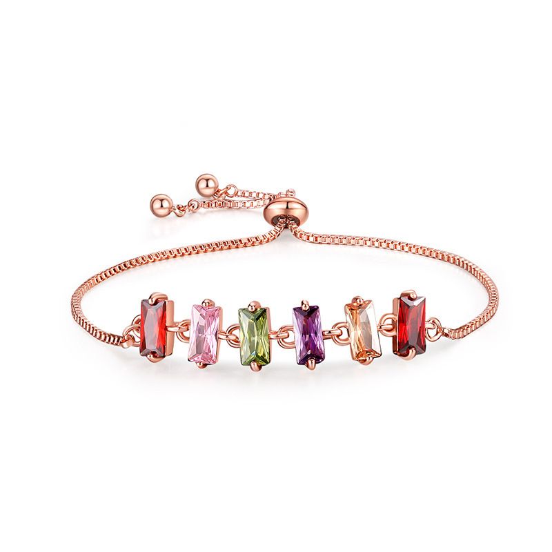 Luxury Ladies Color Cubic Zirconia Gold Color Tennis Lets For Women Girls