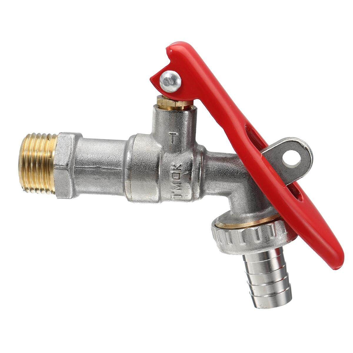 TMOK TK503 1/2" Manual Washing Machine Hose Faucet Sink Tap Male Lockhole Lockable Security DN15