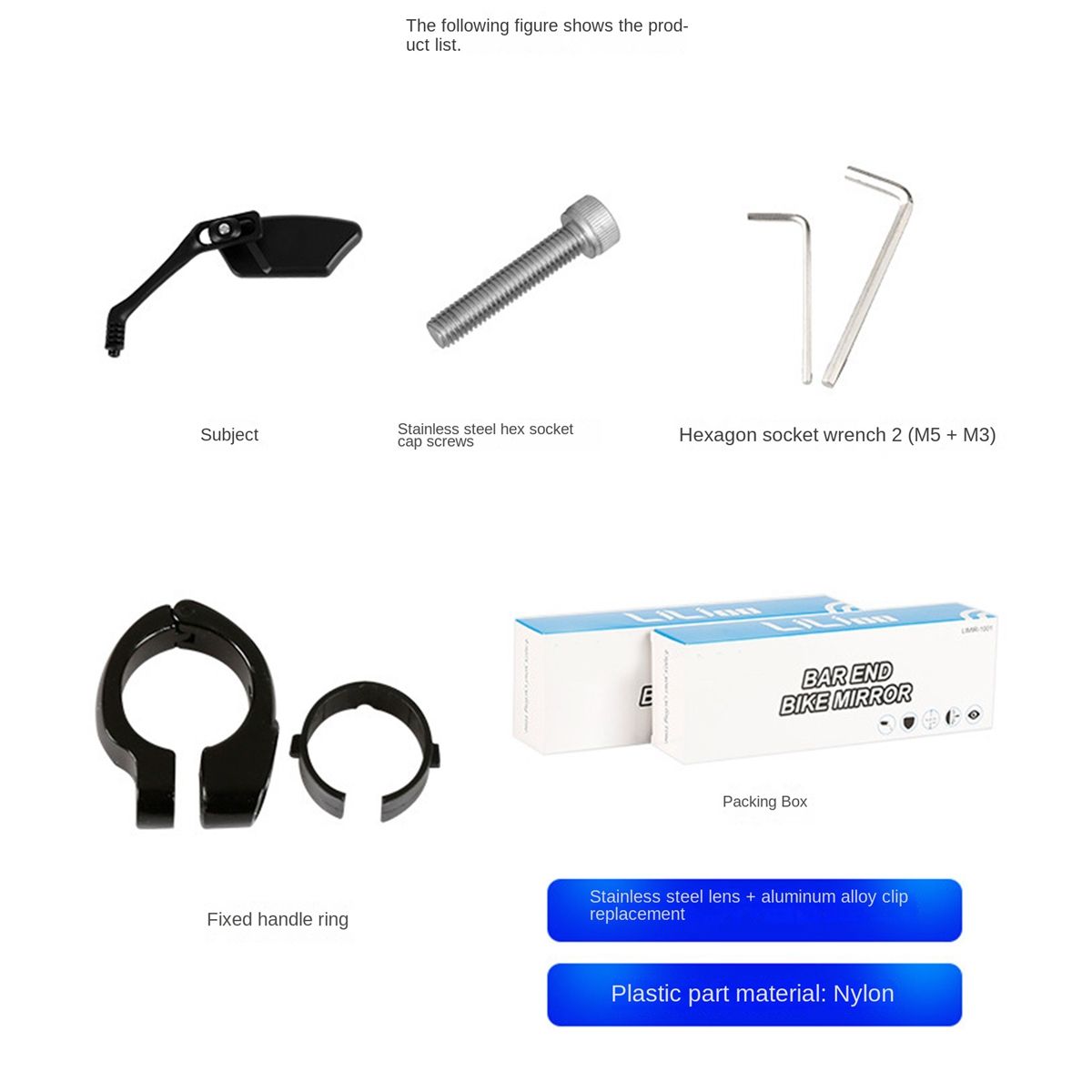 Bicycle Rearview Mirror Range Reflector Adjustable Bike Back