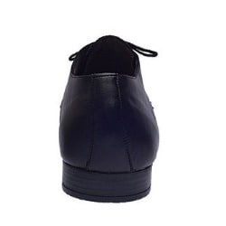 Pointed Toe Derby Patterned Low Ankle Shoe - Black