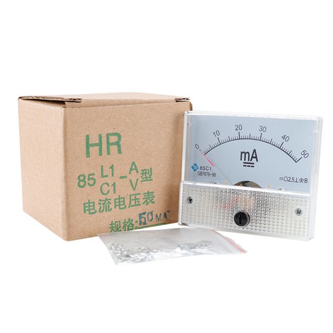 DC Analog  MA Meter Current Panel Meter Class 2.5 For 0-50MA