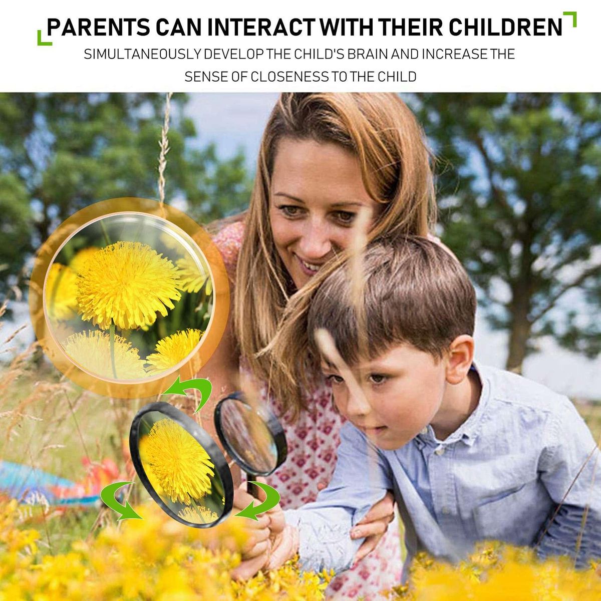 Kids Magnifying Glass 8 Pcs Plastic Handheld Mini Portable Magnifying Glass Small Children Magnifier Toys for Explorer