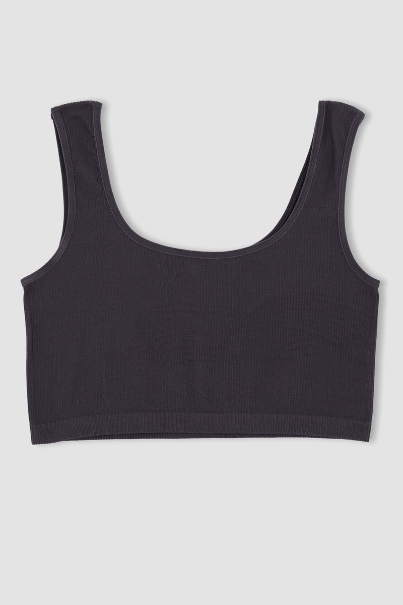 Woman Seamless Bra Fit Knitted Bra-Anthracite