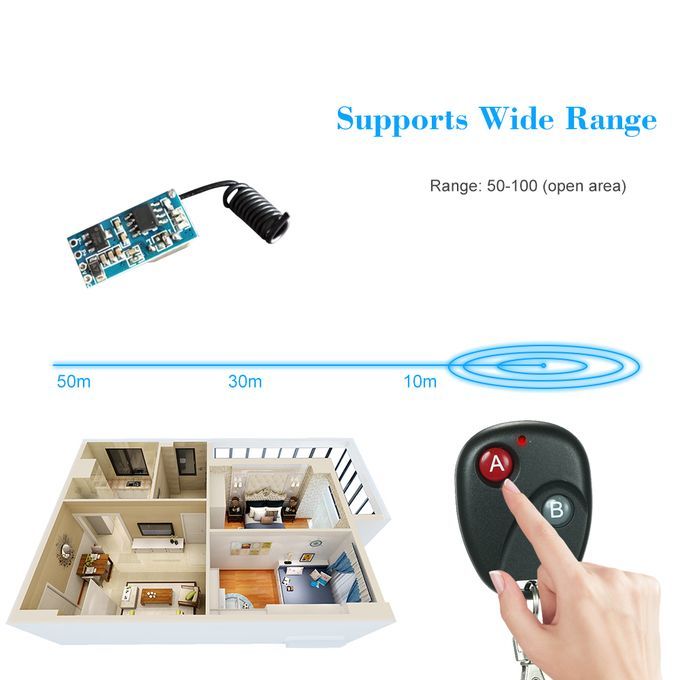 433Mhz DC 5-18V Universal Receiver Module RF Remote Control