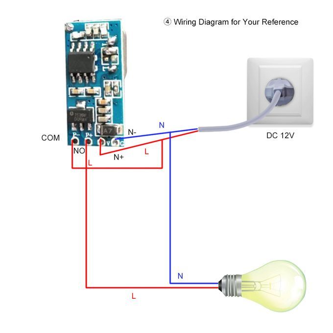 433Mhz DC 5-18V Universal Receiver Module RF Remote Control