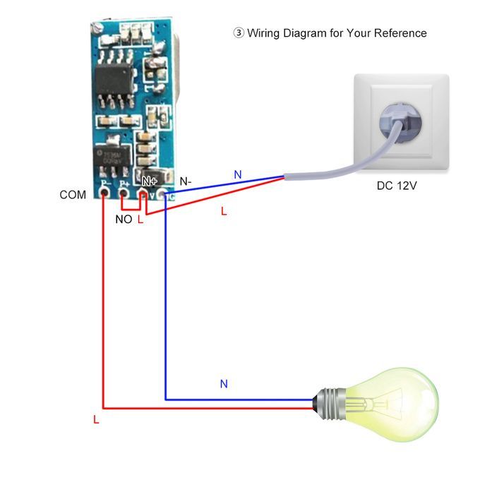 433Mhz DC 5-18V Universal Receiver Module RF Remote Control