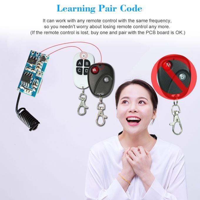 433Mhz DC 5-18V Universal Receiver Module RF Remote Control