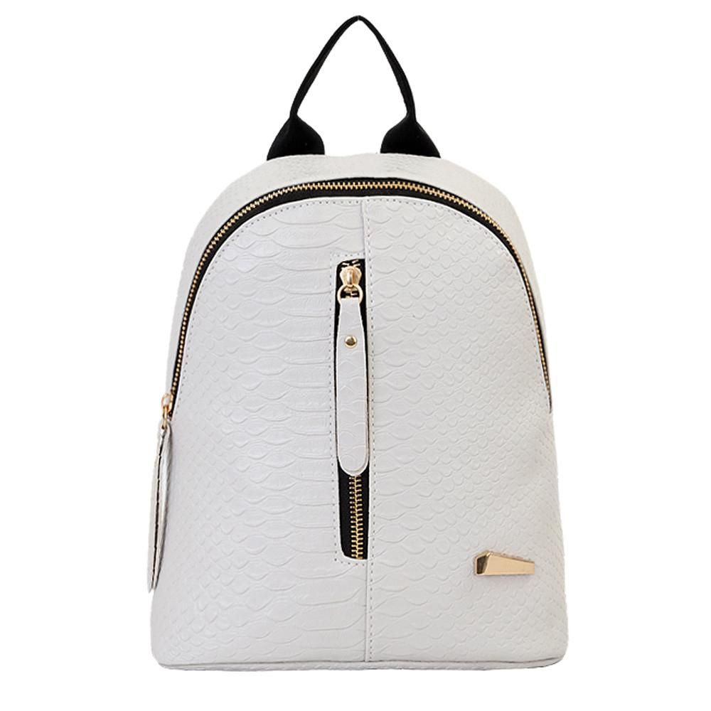 Handbags Fashion Simple Ladies Pu Small Backpack Light Grey