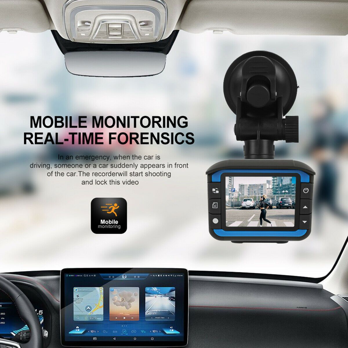Car DVR Recorder With 2inch LCD Screen Speed Detector 720P