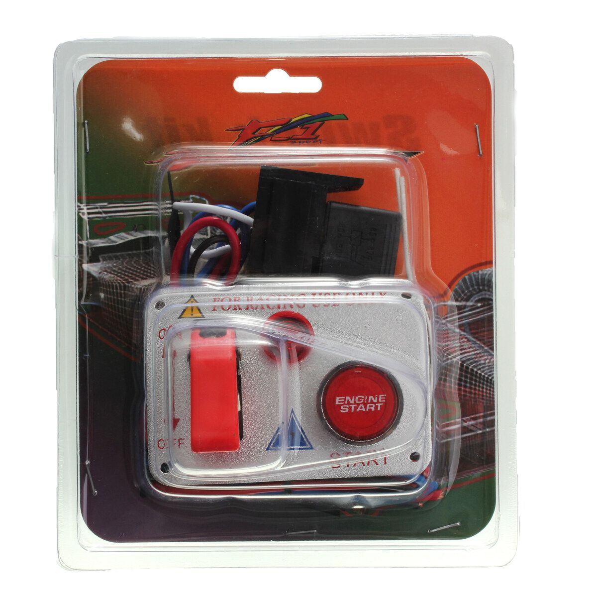 Racing Car Switch Panel Engine Ignition Kit Start Button Red Toggle LED 12V