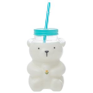 Bear Straw Cup High Temperature Resistant Water Cup Ins Wind Glass Female Creative Birthday Gift For Girls And Boys