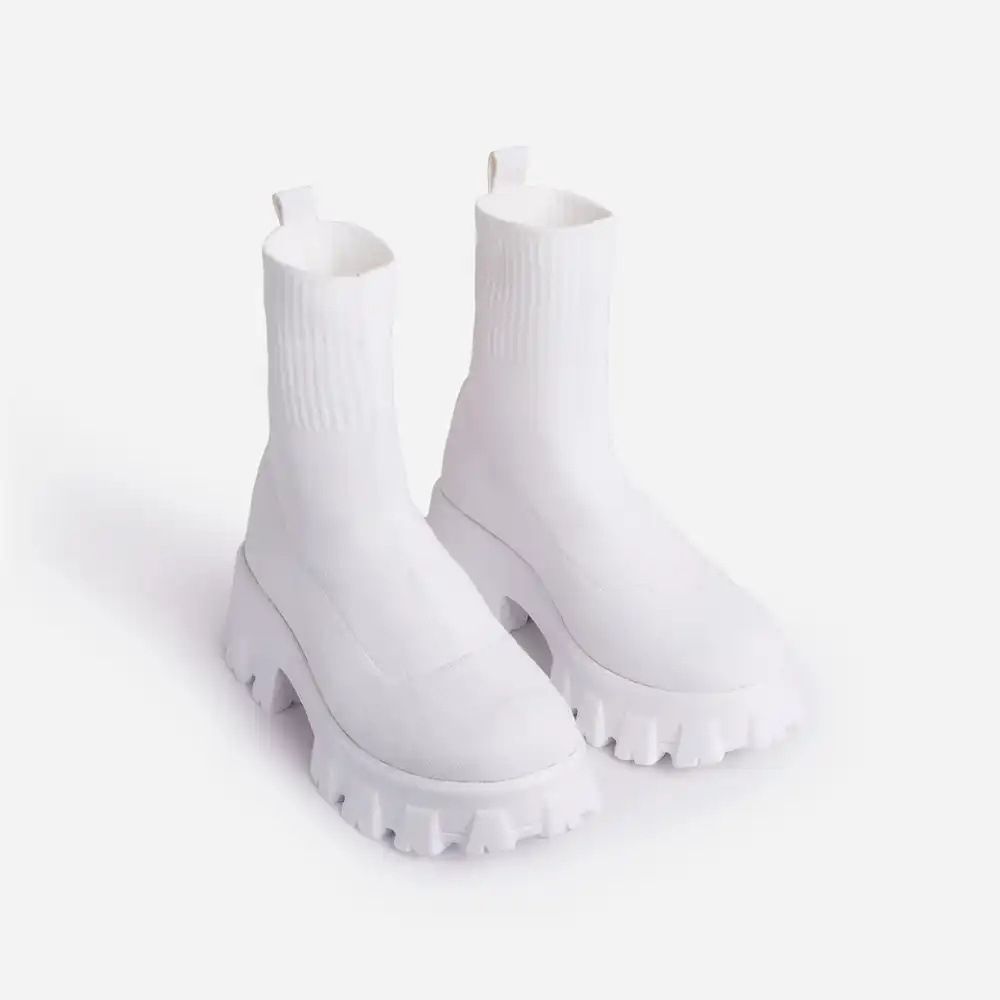 Socks Boots Women's Autumn Winter Thick Sole Leisure Knitted Shoes