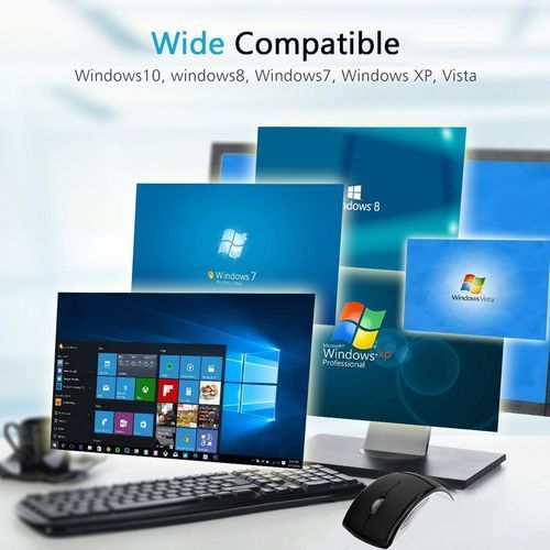 Foldable Mice Arc Optical Mouse With USB Receiver