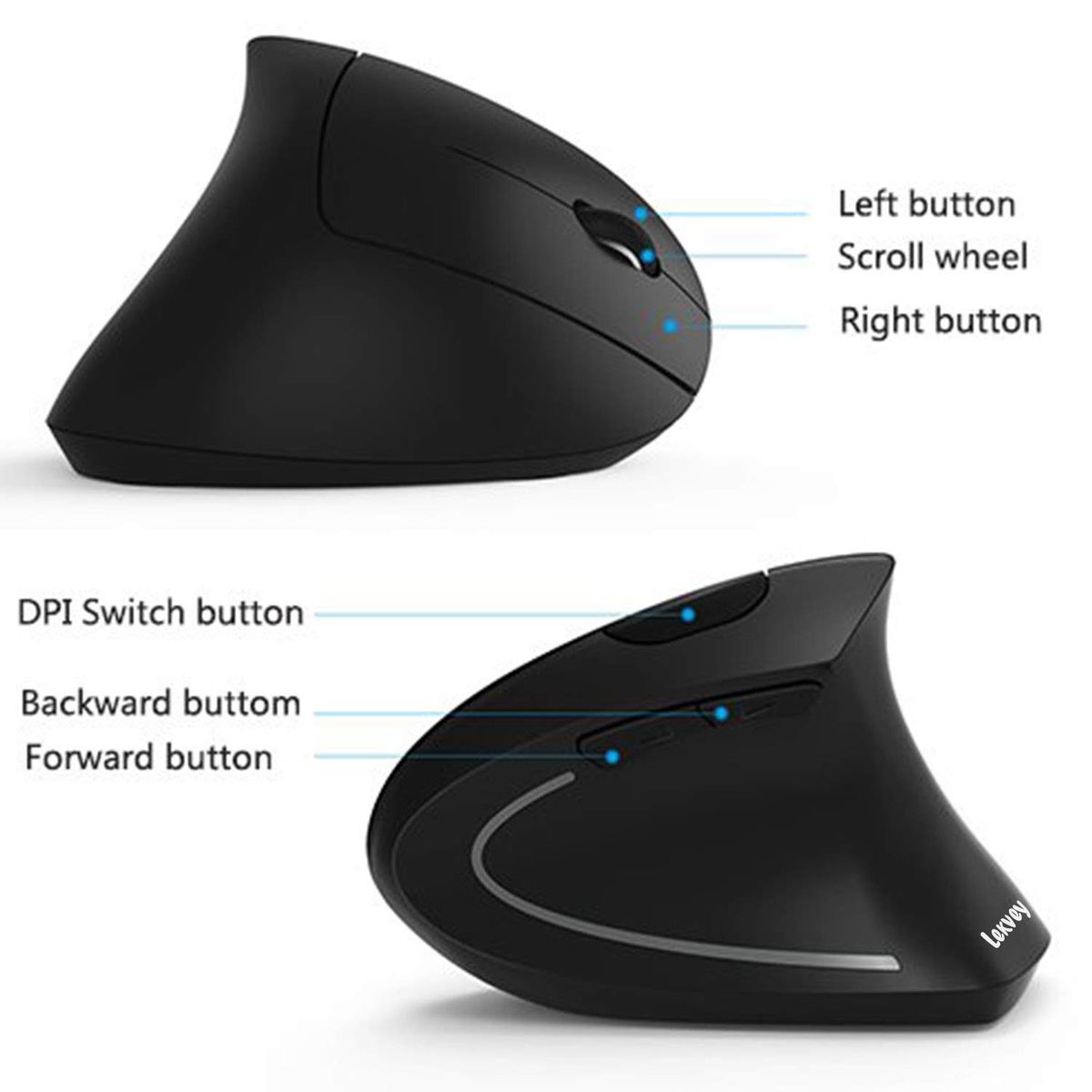Rechargeable Optical Vertical Wireless Mouse Ergonomic Mouse