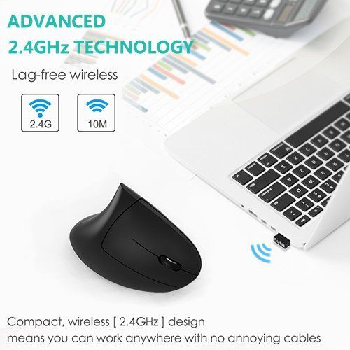 Rechargeable Optical Vertical Wireless Mouse Ergonomic Mouse