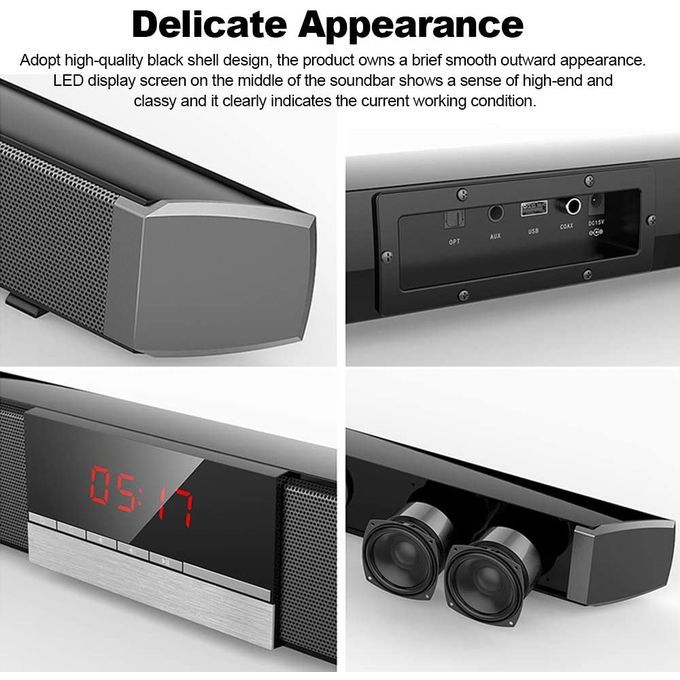 HomeTheater Beam Bluetooth SoundBar SR100Plus InbuiltWoofer HT
