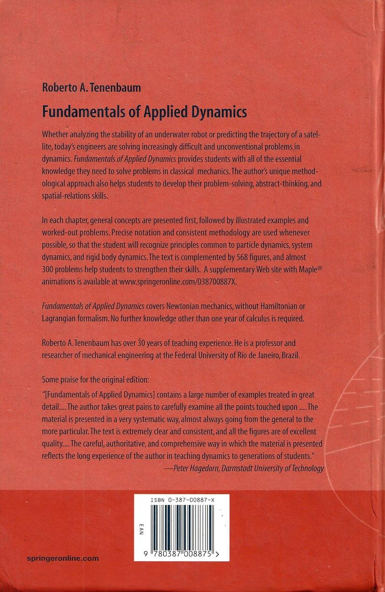 Fundamentals Of Applied Dynamics (Advanced Texts In Physics)