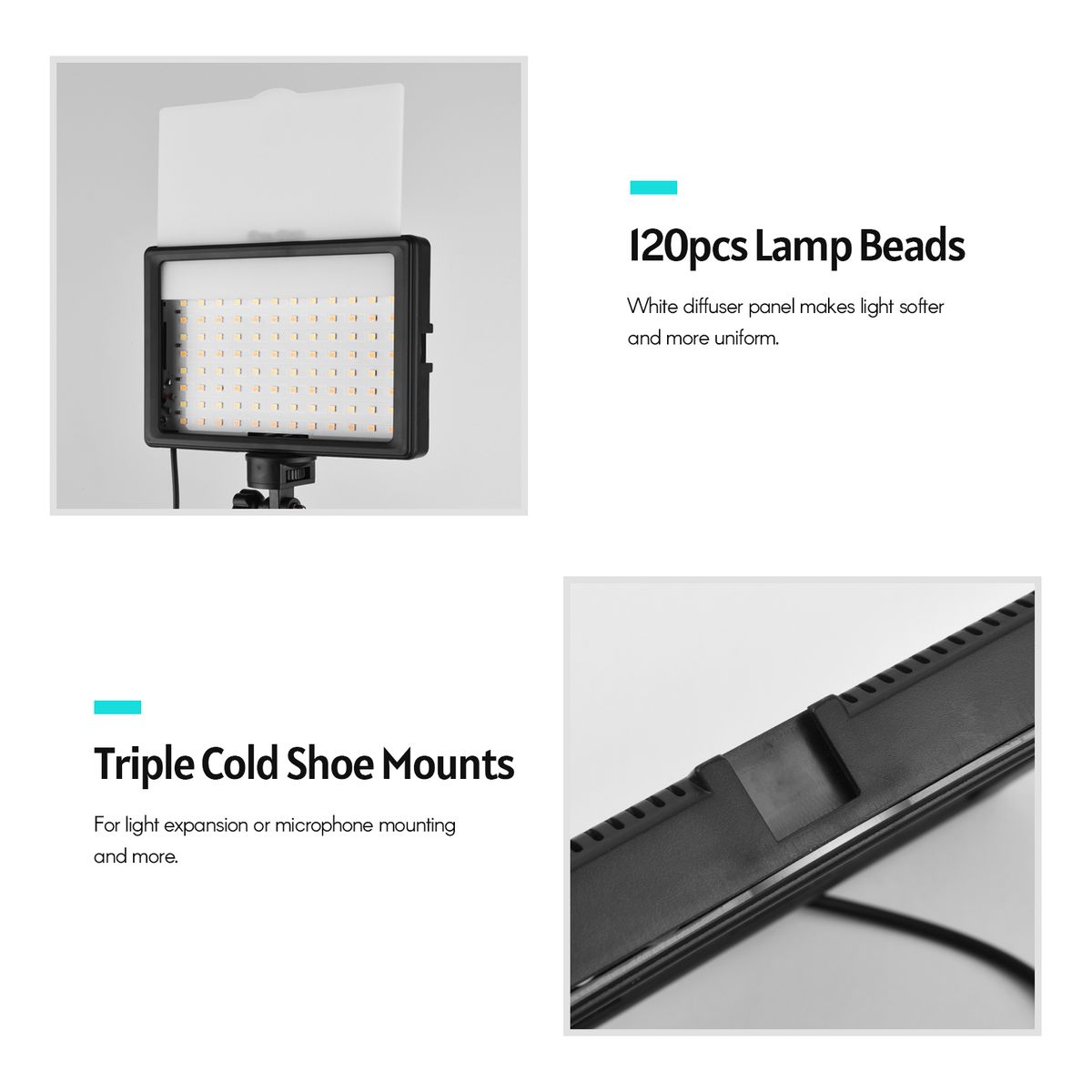 USB LED Video Photography Lighting Kit - 1.48m - 2pcs