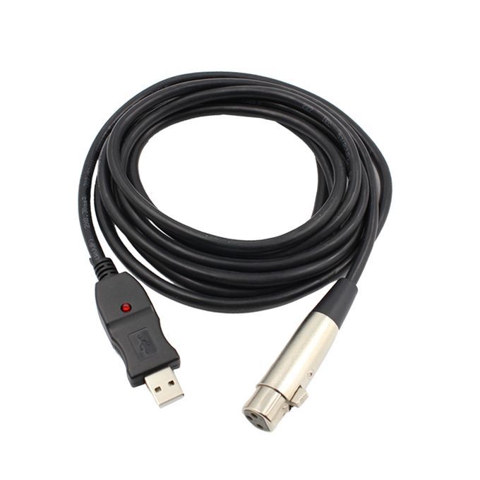 USB Microphone Cable MIC Link Cord Line Studio Audio Adapter Connector