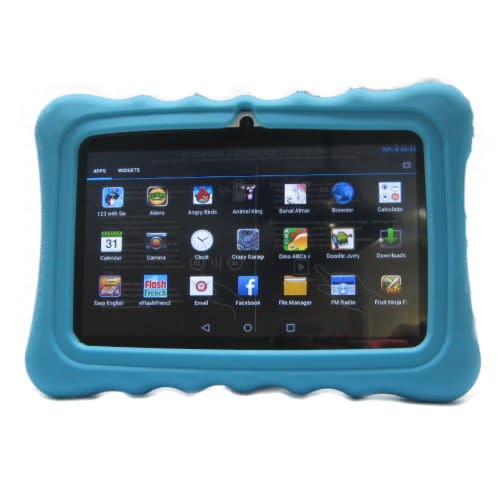 Epad A707-Children Android Tablet- 7"-16Gb Rom -1GB RAM - Screen Protector -Sky Blue Silicone Case