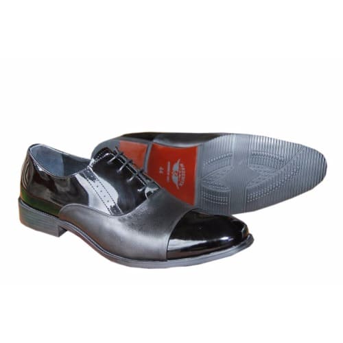 Men's Half Patent Shoe - Black