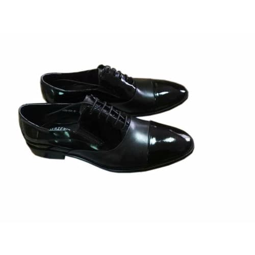 Men's Half Patent Shoe - Black