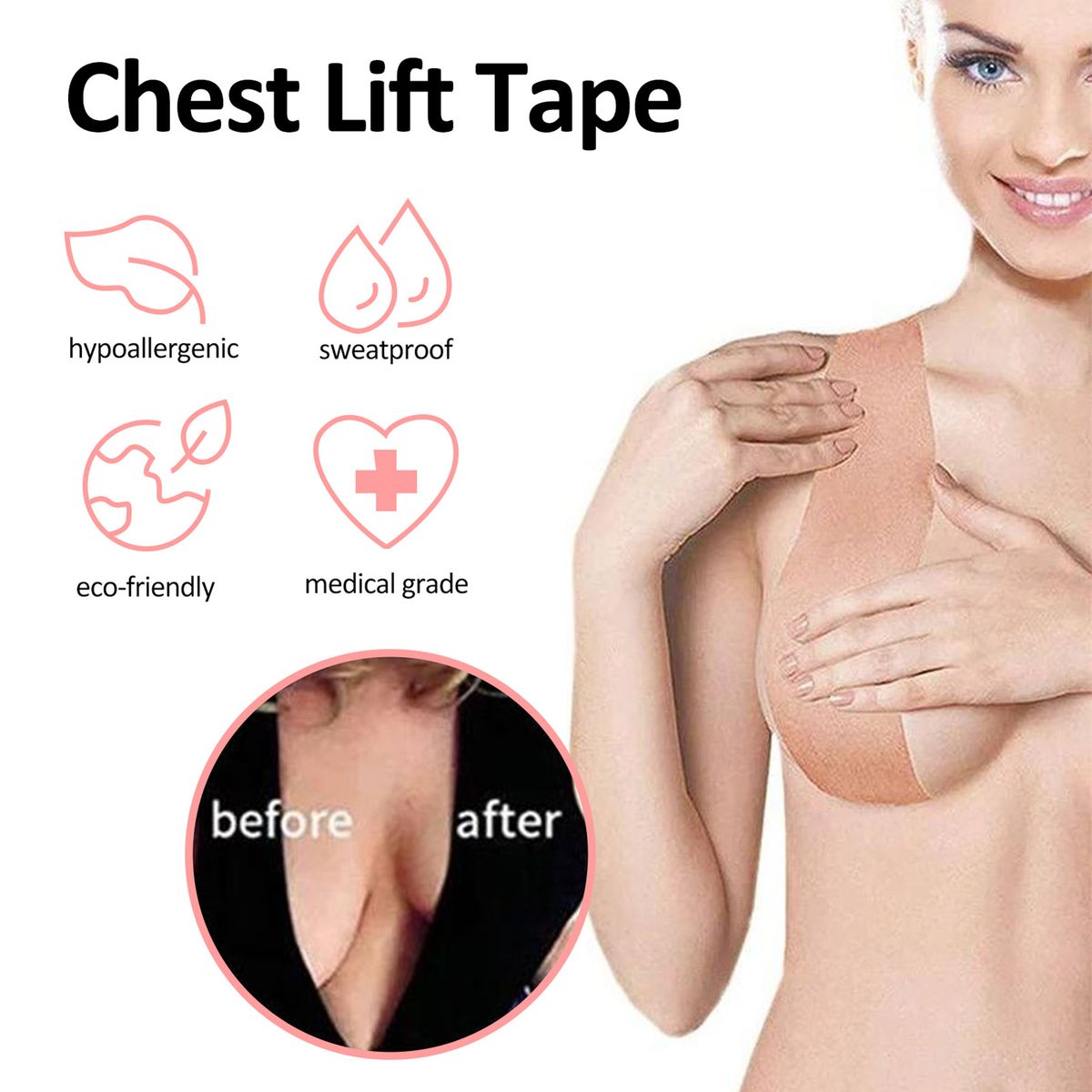 Breast Breathable Push Up Tape Body Tape Invisible Chest Lift Tape