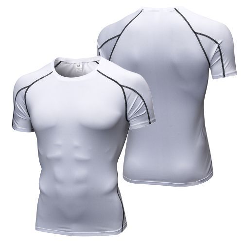 3*Men Compression Shirt Short Sleeve Quick Dry T-Shirt Baselayer Top