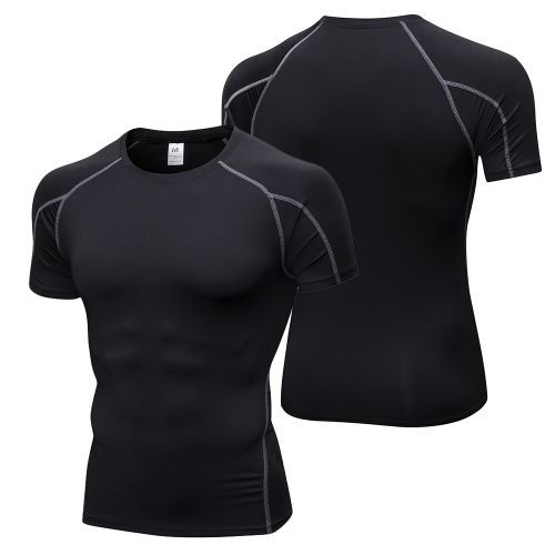 3*Men Compression Shirt Short Sleeve Quick Dry T-Shirt Baselayer Top