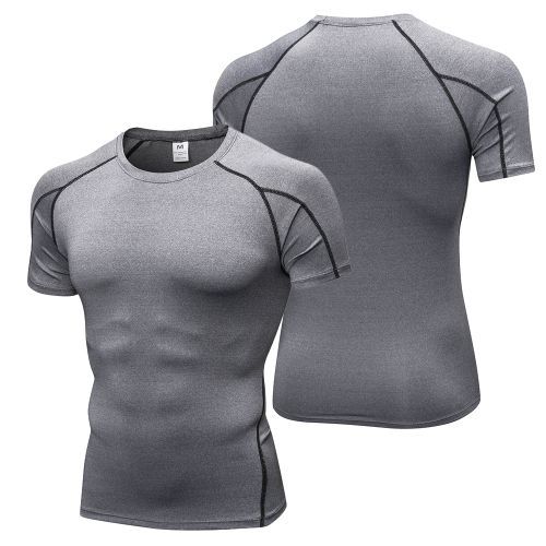 3*Men Compression Shirt Short Sleeve Quick Dry T-Shirt Baselayer Top