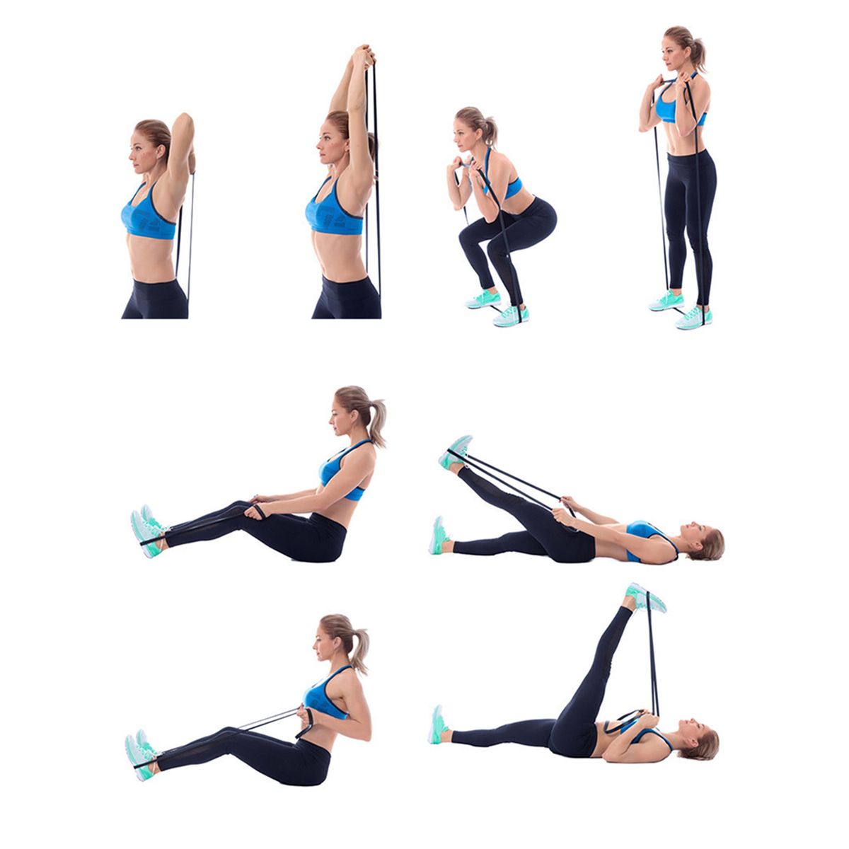 Resistance Loop Band Elastic Exercise Workout Band 8-15lbs
