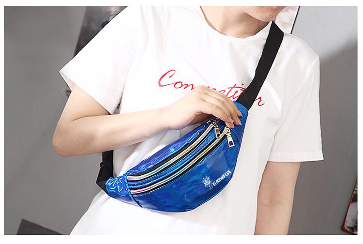 ,Varnish Leather/patent Leather Waist Packs Multifunctional Gadget Bag, Hiking, Cycling