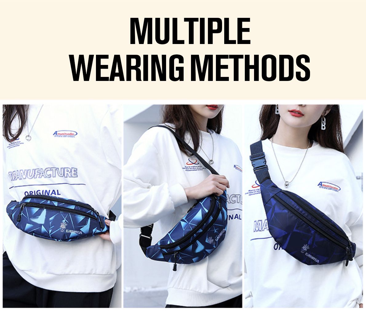 Sport Belt Pouch, Multifunctional Waist Bag, Outdoor, Hiking, Cycling