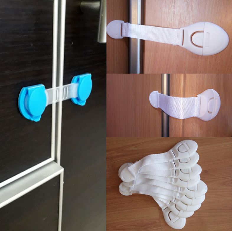 10Pcs/Lot Child Lock Protection Of Children Locking Doors For Kids Plastic Safety Lock