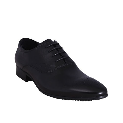 Posh Oxford Lace Up Leather Shoe MSH-3786-Black